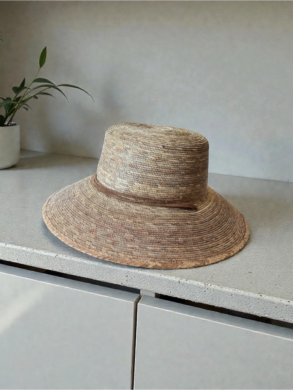 Abby by Tula XL Palm Leaf Straw Sun Hat Wide Brim